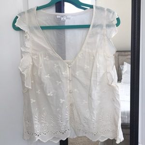 O’Neil flutter sleeve top! Great for the summer!